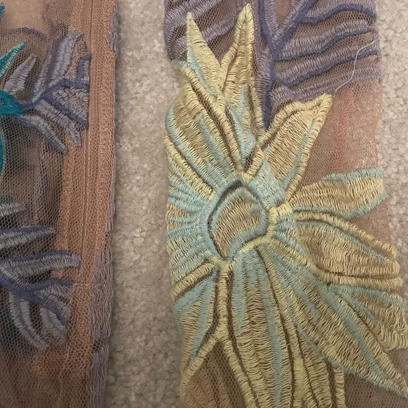 Nasty Gal x For Love & Lemons Tropicana Embroidered Mesh Sheer Mini Dress - Picture 11 of 16